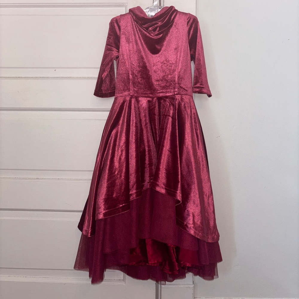Joyfolie girls velvet tulle dress size 7 worn 1x